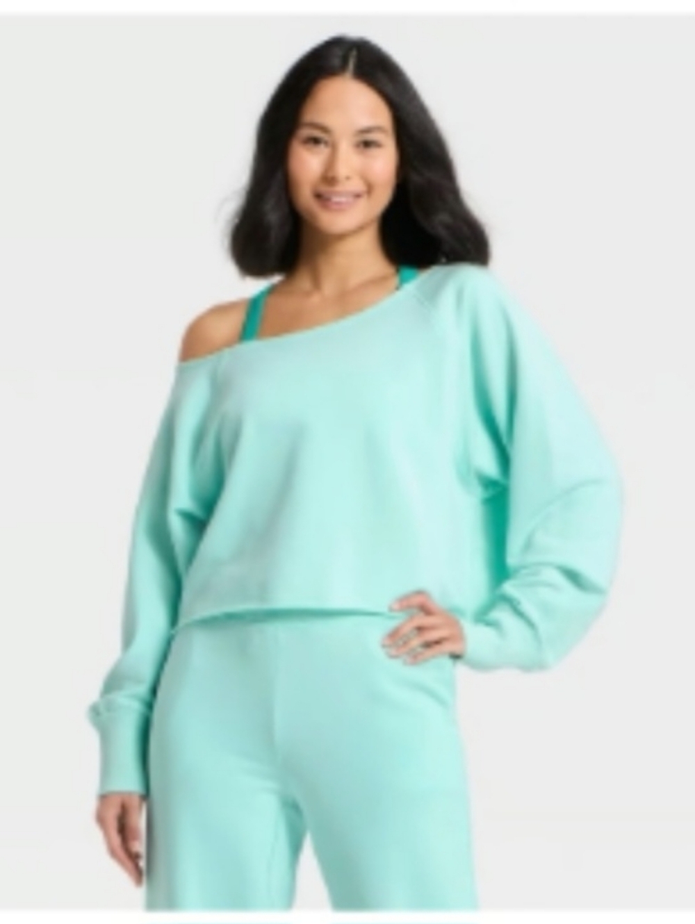 JoyLab Women's French Terry Off-The- Shoulder Sweatshirt
